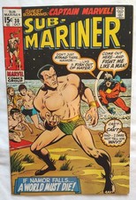 Sub-Mariner #30 1970 Vintage Marvel Comic Captain Marvel Rick Jones Bronze Age picture