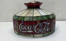 Coca-Cola Stained Glass Hanging Lamp Tiffany Style Slag Glass Bellacinos picture