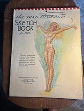 Vintage 1949 MacPherson Sketch Book Pin Up Calendar Complete SHAW-BARTON Ohio picture
