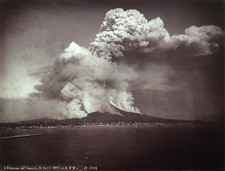 G. Sommer, Eruption of Vesuvius, 26 April 1872, Italy, Original Albumen Print picture