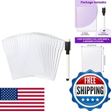 ProtectHobby 12 Pack Clear Acrylic Trading Card Dividers with Dry Erase Marker picture