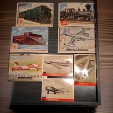 Vintage 1950s Topps Card Lot of 8 - 1952 Wings 1955 Rails Sails 1956 Jets Set #1 picture