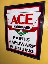 Ace Hardware Store Handyman Carpenter Plumber Garage Shop Advertising Sign picture