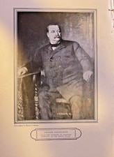 1909 Vintage Magazine Illustration President Grover Cleveland picture
