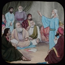 ANTIQUE Magic Lantern Slide LIFE OF ST PAUL NO19 C1910 RELIGIOUS STORY OF SAINT picture