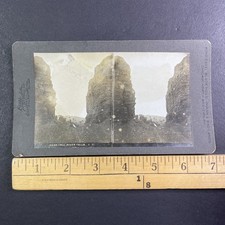 Devils Gate Near Fall River Falls SD Stereoview Cross Studio Black Hills picture