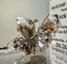 Herkimer Diamond Gems Perched on Druzy Matrix, Complete Floater, Top Shelf Piece picture