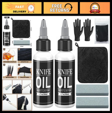 108 Pcs Knife Oil Rust Eraser Kit - Rust Remover, Maintenance Oil, Cloth & Glove picture