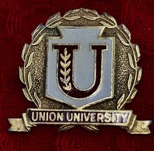 1978 Vintage Collectible Pin Union University personalized “DFS” gold tone  picture