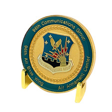 96th Communication Group Air Wing Base Unit Challenge Coin #716 picture
