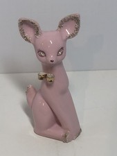 Vintage Pink Lefton MCM Deer Vase picture