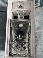 Things Remembered Manhattan Crystal Decanter Enjoy Engraved New Box NO RESERVE picture