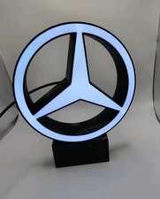 Mercedes Benz Decor Desk LED Lightbox USB Powered Night Light sign shop picture