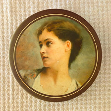Vintage Gustave Jean Jacquet Head Of Young Woman Tin Cincinnati Art Museum 6.5