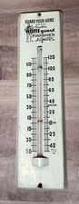 Vintage Gambles Metal Thermometer Guard Your Home Gambles Home Guard Finishes picture