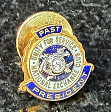 Vintage 10K Solid Gold National Exchange Club Past President Lapel Pin LGB 2.02g picture