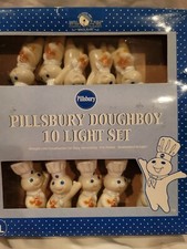 Pillsbury doughboy Poppin fresh Gingerbread 10 Party Lights NIB 2000 picture