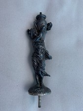 German Jugendstil Allegory wmf Tamburine Nude Pedestal Part Pewter Silvered picture