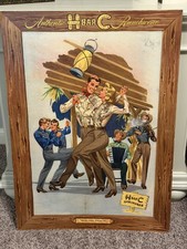 Antique Vintage H BAR C Ranchwear Display Sign 1950's - Fast Ship - RARE 20x28 picture