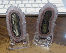 rare huge polished amethyst /quartz stalactite slice eye stand gorgeous jal picture