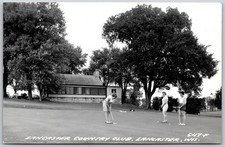 RPPC 1973 Women Golfing Lancaster Country Club Lancaster WI VINTAGE Postcard picture