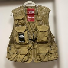 Supreme x The North Face Cargo Fishing Vest S US Beige Brown Mesh NP22003I picture