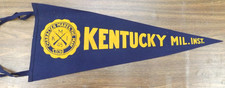 RARE VINTAGE 1940s KENTUCKY MILITARY INSTITUTE PENNANT BANNER Prep School picture
