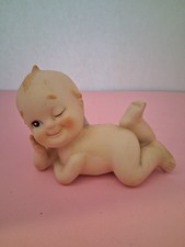 Vintage Lefton Bisque Winking Kewpie Doll  Figurine with Complementary Shipping picture