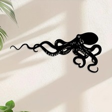 Vintage Octopus Metal Wall Art, Iron Tentacle Sculpture, Nautical Marine picture