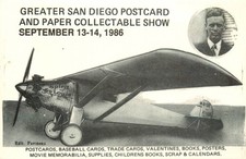 Greater San Diego Postcard And Paper Collectable Show 09/1986 Vintage Postcard picture