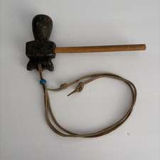 Eastern Woodlands Peace Pipe Soapstone Keel Elbow Style mid 20th c Reed Stem picture