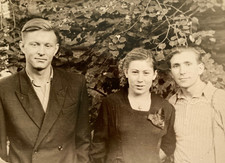 Handsome young men guys & beautiful woman girl soviet life ussr vintage photo picture
