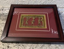 Vintage Warli Dhokra Wax Cast bronze tribal art from Maharashtra, India 8x10” picture