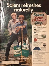 1974 Salem Cigarettes PRINT AD Great Outdoors Shop VTG 1970s Refreshes Naturally picture