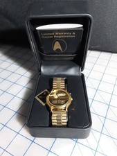 Star Trek Musical Watch Valdawn Enterprise Theme Watch w/ Box 1997 picture