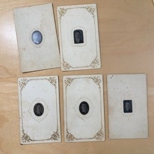 Antique Civil War Gem Tintype Photograph Lot 5 Potter's Patent Frames 1865 CDV picture