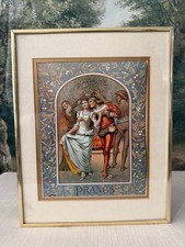 Vintage Framed Art Print in Gold Tone Frame picture