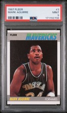 1987 FLEER #3 MARK AGUIRRE PSA 9 picture