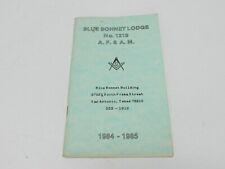 1984-1985 Bluebonnet Lodge 1219 Masonic By-Laws and Roster Vintage picture
