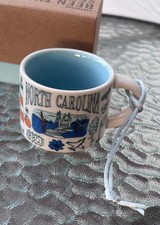 Starbucks North Carolina Been There Series 2 Oz Mug Ornament New In Box picture