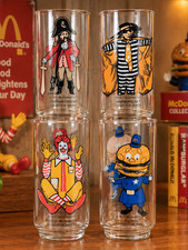 McDonalds COLLECTOR SERIES Glasses SET of 4 Vintage Drinkware Ronald Big Mac picture