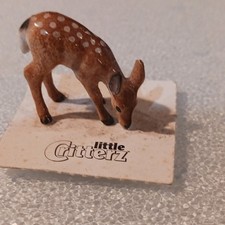 Little Critterz Deer Fawn Figurine Brown with White Spots picture