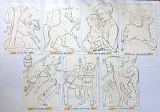 VINTAGE 1957 FURY TV Story of A Horse Bobby Diamond ORIGINAL COLORING BOOK ART picture