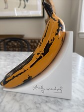 KidRobot Andy Warhol Resin Used Single Pop Art Banana Bookend Decor Heavy & Cool picture