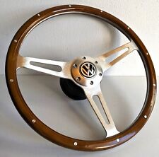 Steering Wheel Wood Chrome fits For VW Used T2 Bus Transporter Caravelle  72-79' picture