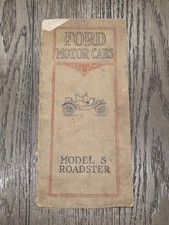 VTG Rare Original 1907 Ford Motor Cars Model S Roadster Brochure Booklet picture