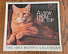 VINTAGE Morris the Cat 1983 Calendar A View from the Top 9 lives USA unused picture