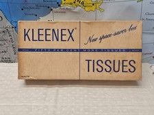 Vintage Rare Unopened Box White Kleenex Tissues Copyright 1938  NOS picture