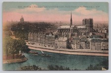 1924 Paris Notre Dame Pantheon Seine River Vintage Postcard France View picture