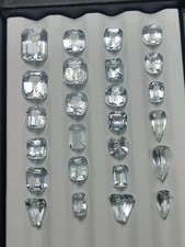 30 Ct Exquisite Natural Lot Of Aquamarine Loose Gemstones - Geometric Cut  picture